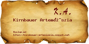 Kirnbauer Artemíszia névjegykártya